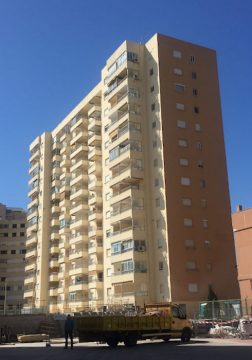 proyecto mantenimiento redes seguridad en balcones de fachada principal, en Complejo Medicalia el puig valencia 1